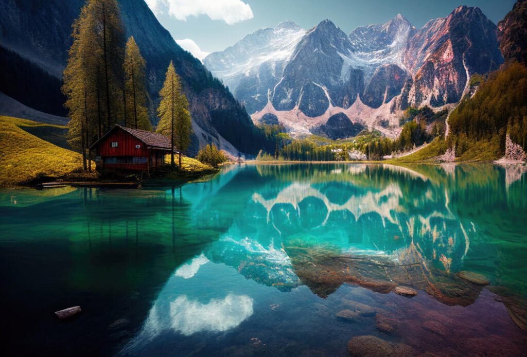 calm-lake-alps-mountains