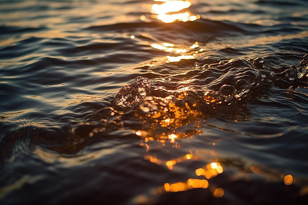 close-up-sea-surface-with-sun