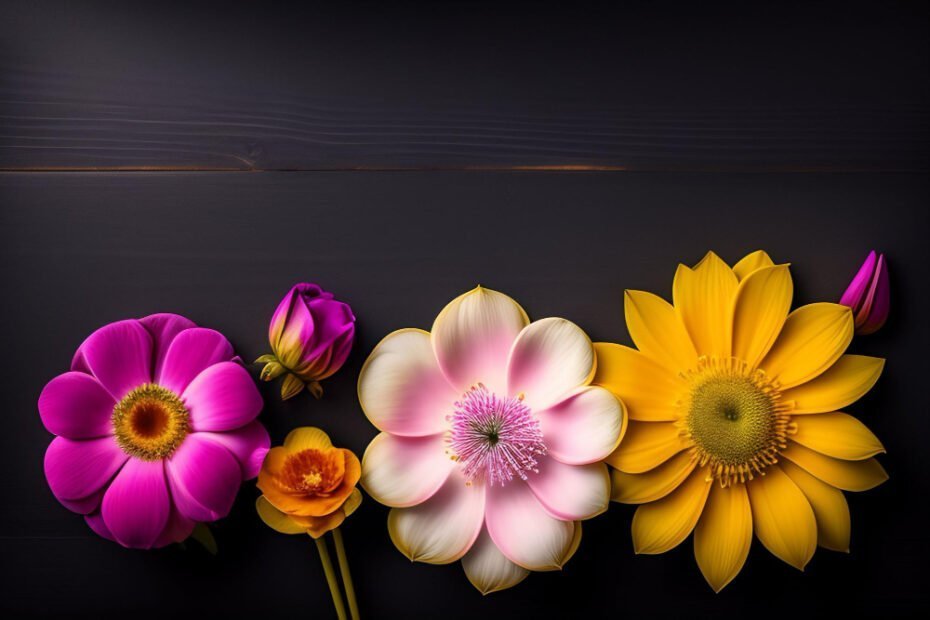 colorful-flowers-black