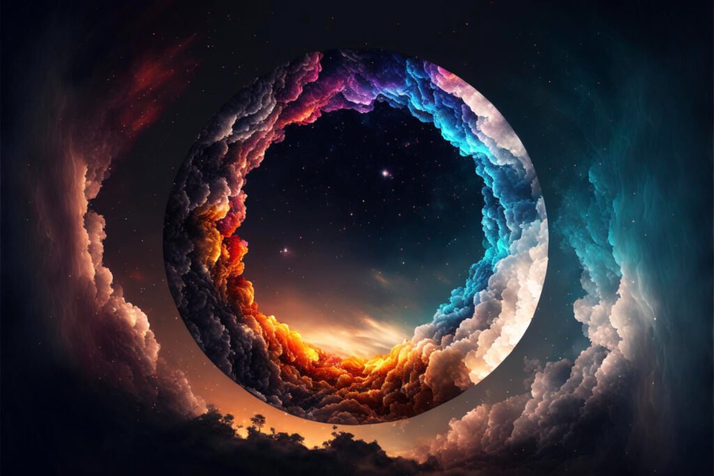 image-colorful-circle-sky-generative-ai