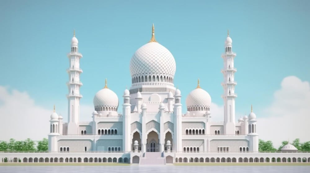mosque-with-blue-sky