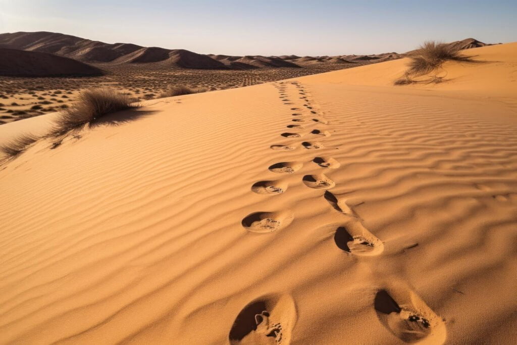 natural-footprints-nature-sand-dune-generative-ai