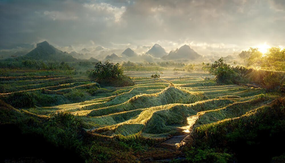 sunrise-fields-mountain-landscape