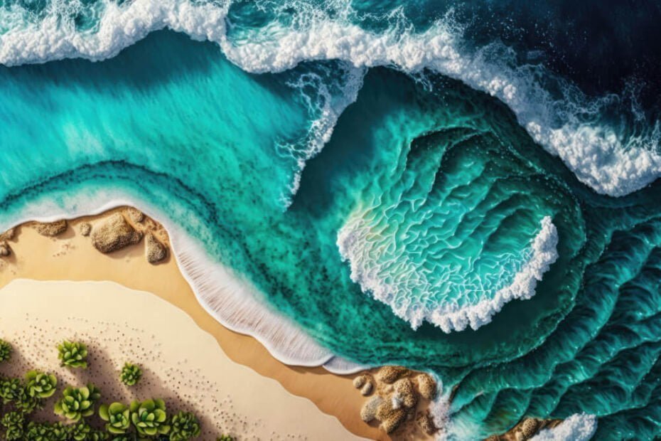 aerial-view-beautiful-turquoise-ocean