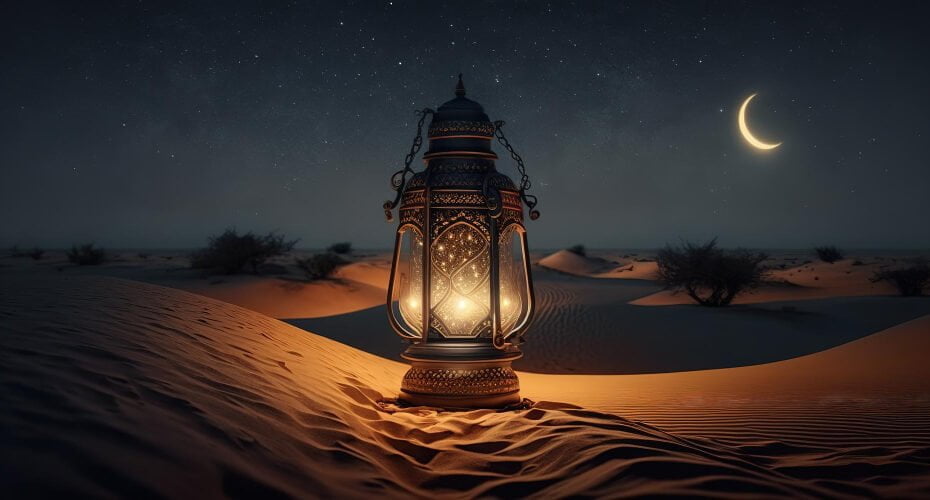 arabic-lantern-desert-with-moon