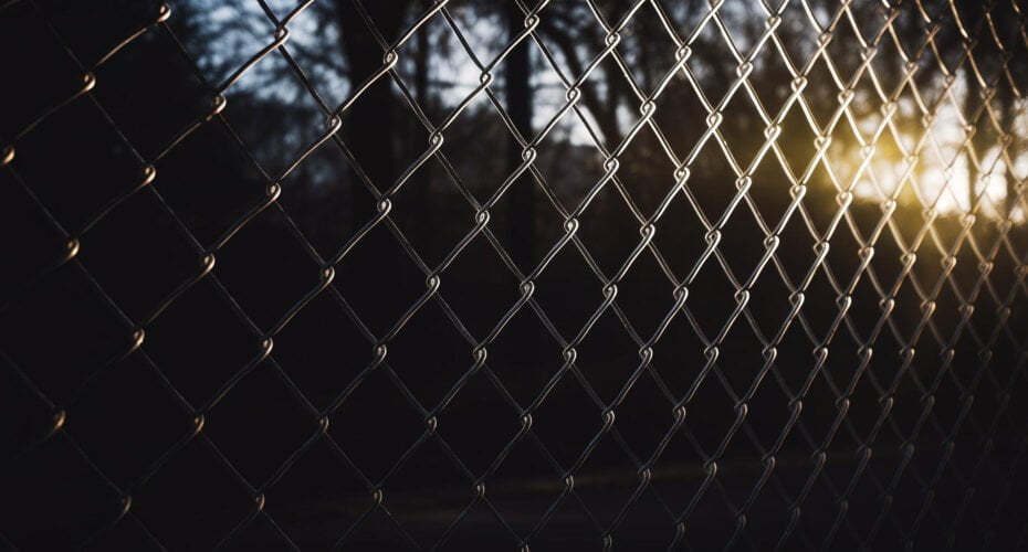 chain-link-fence-with-sun