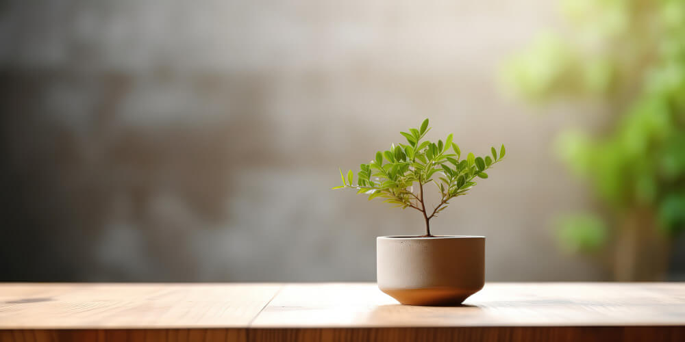 empty-wooden-table-product-stage-promotion-blurred-living-room-with-green-plant