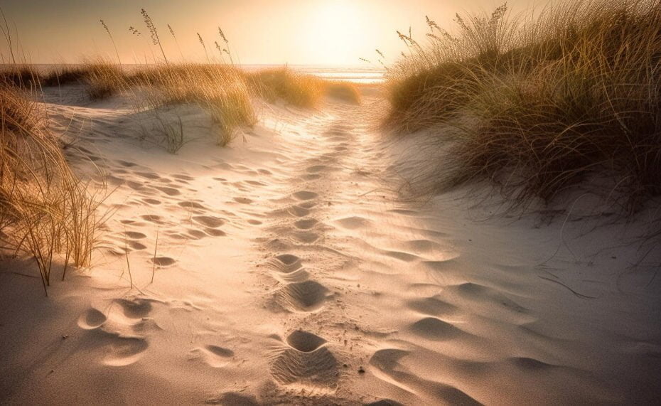 golden-sand-dune-reflects-tranquil-sunset-beauty-generated-by-a