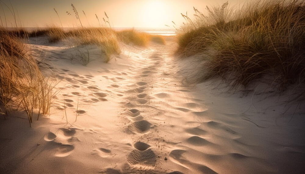 golden-sand-dune-reflects-tranquil-sunset-beauty-generated-by-a