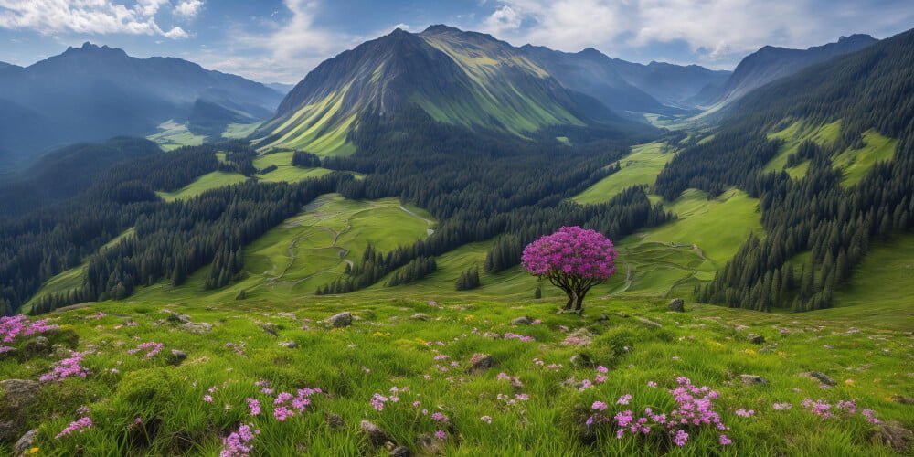 landscape-with-mountains-tree-foreground