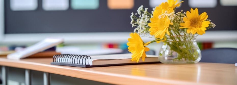 notebook-with-yellow-flower-it-sits-desk.