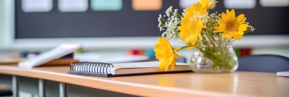 notebook-with-yellow-flower-it-sits-desk.