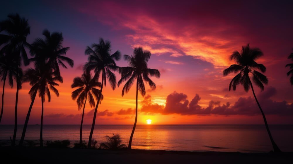 sunset-with-palm-trees-beach