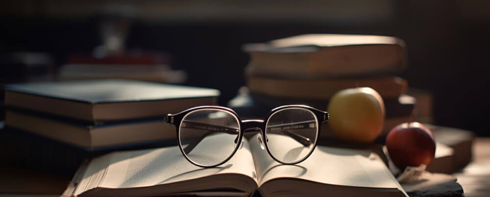 table-with-books-there-are-glasses-books-education-reading-soft-light-generated-ai