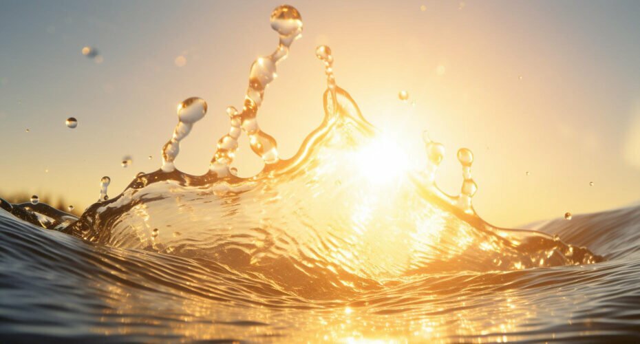 water-splash-with-sun-shining