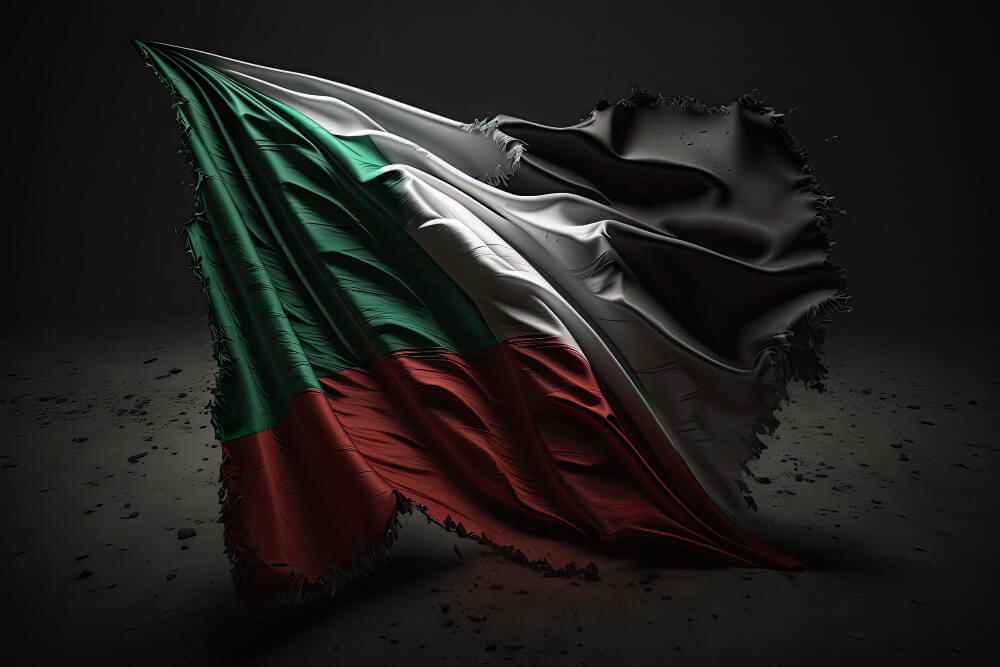 wrinkly-palestinian-flag-against-dark