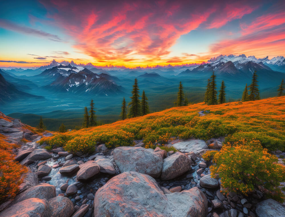 colorful-sunset-mountain-range