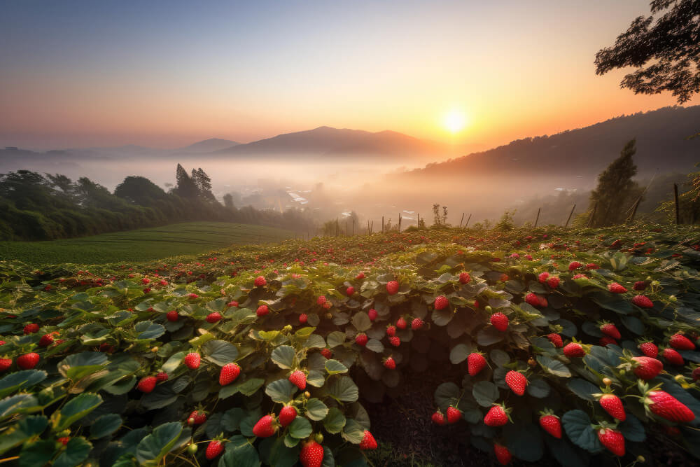 field-flowers-with-foggy-background