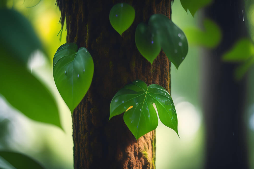 green-leafy-vine-tree-with-sun-shining-it