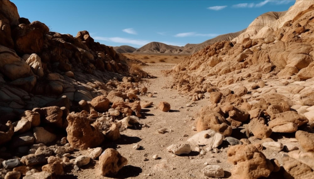 majestic-camel-treks-arid-sandstone-mountain-range-generated-by-ai