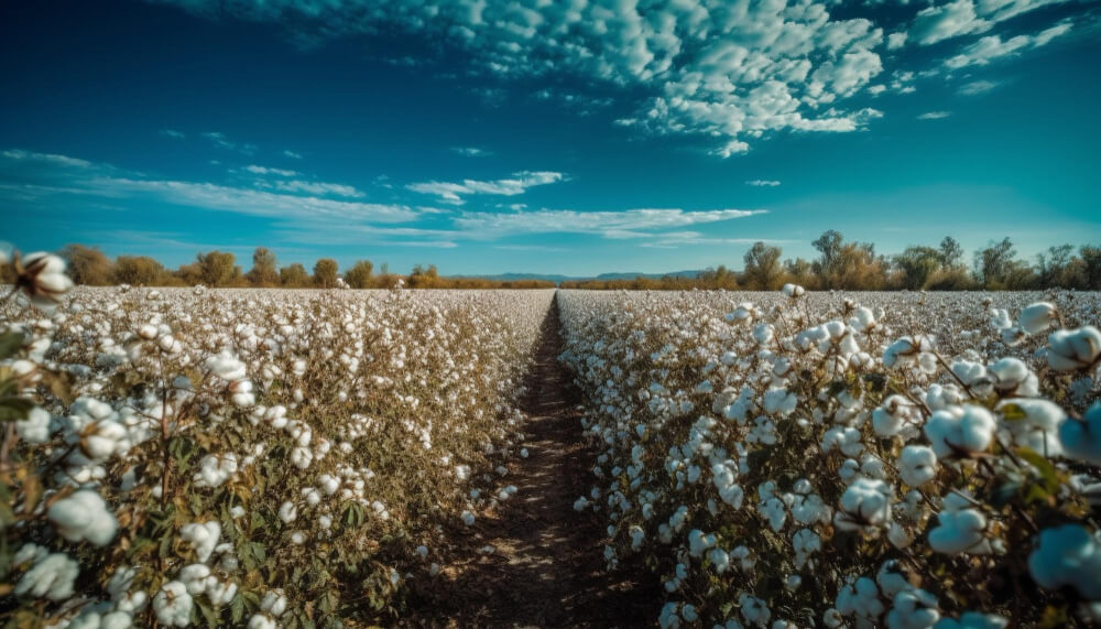 ripe-cotton-plants-meadow-dusk-generated-by-ai