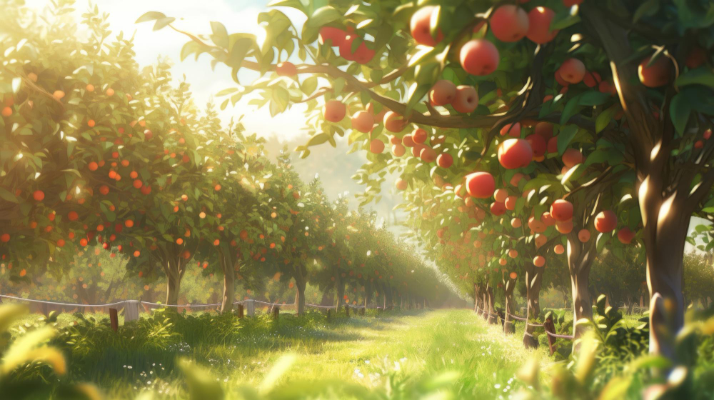 summer-apple-garden-illustration-ai-generativexa