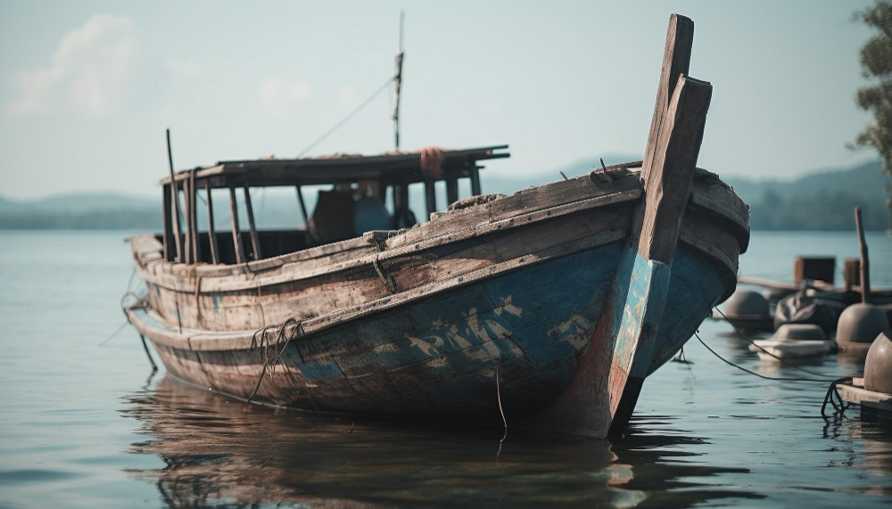 abandoned-fishing-boat-moored-tranquil