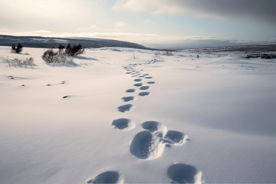 snowy-landscape-with-animal-tracks