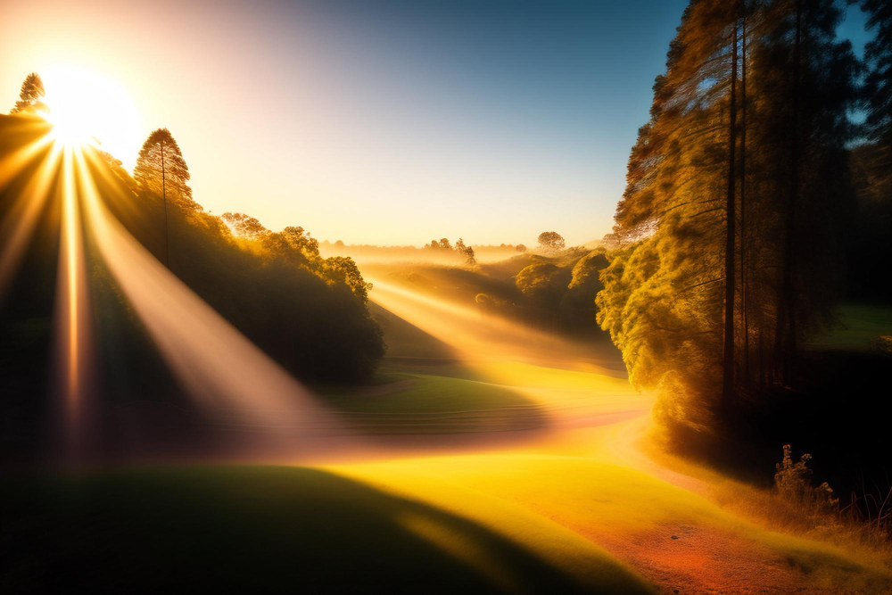 sunrise-golf-course-with-sun-shining