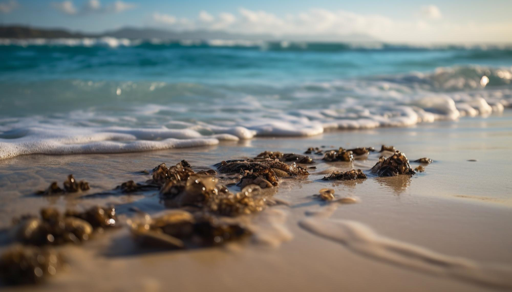 sunset-tropical-coastline-water-reflects-beauty